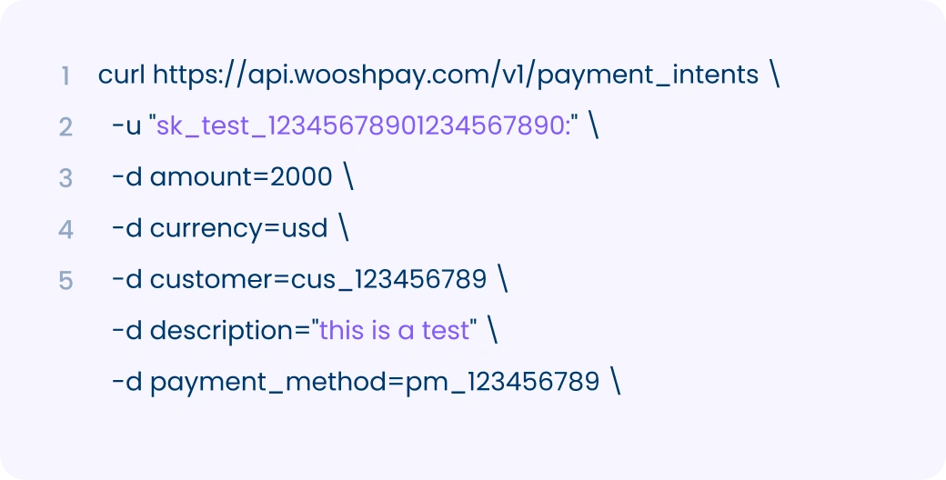 Integrazione API WooshPay