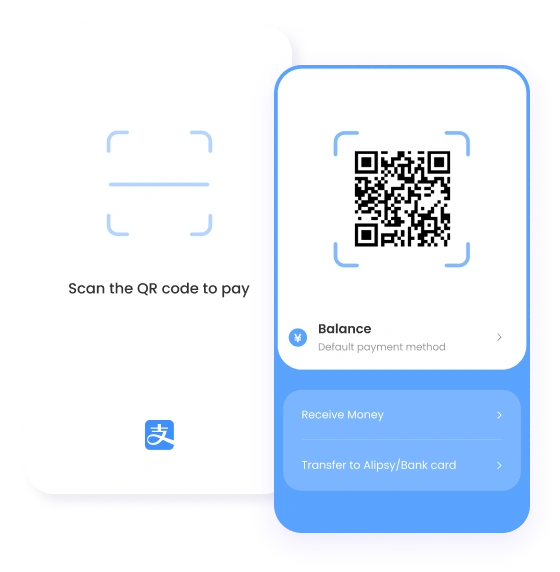 Fluxo de pagamento por código QR do Alipay