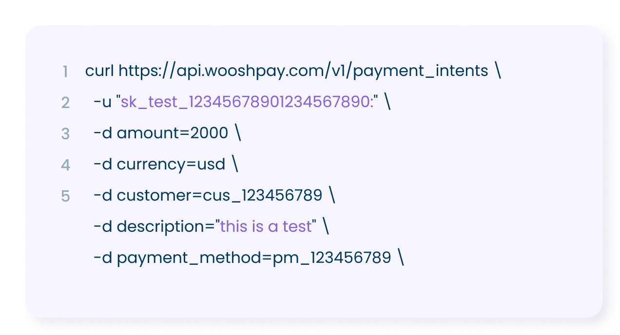 Integrazione API WooshPay