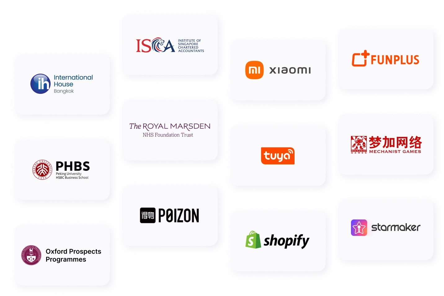Brand clienti WooshPay nei settori globali