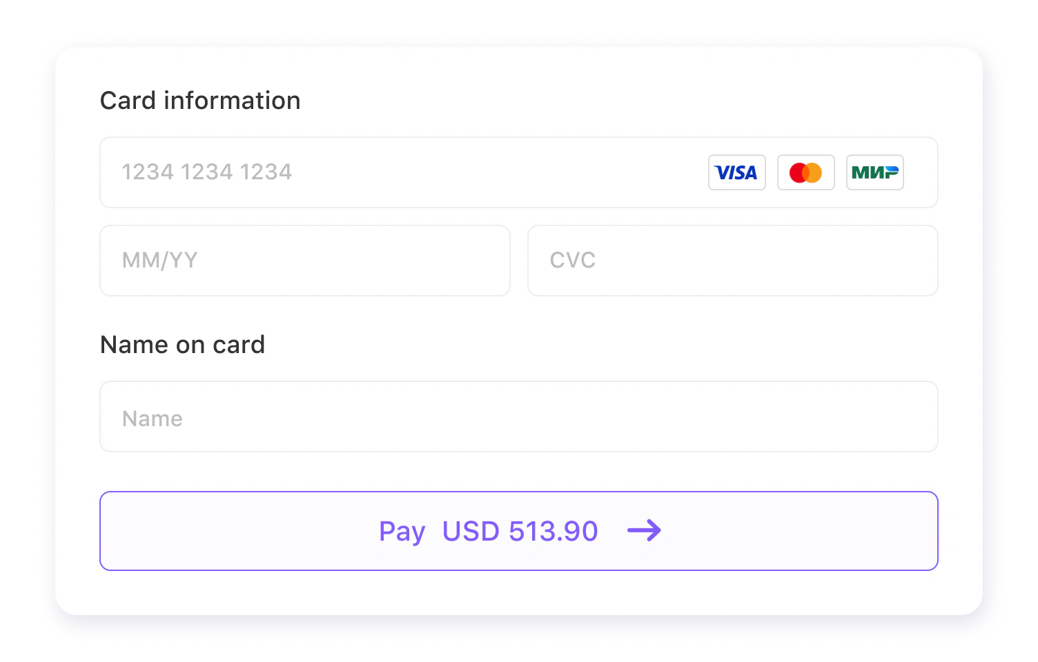 Interfaccia di checkout per giochi