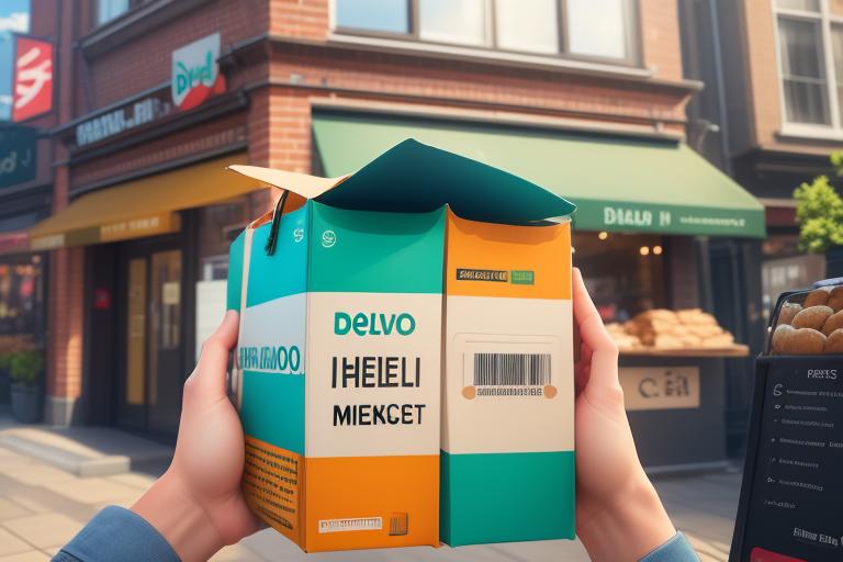 Keyword cloud representing popular terms related to food delivery which Deliveroo has utilized.