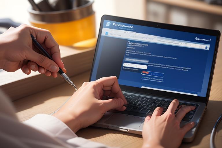 Una persona che compila i dati per creare un conto online su Barclaycard