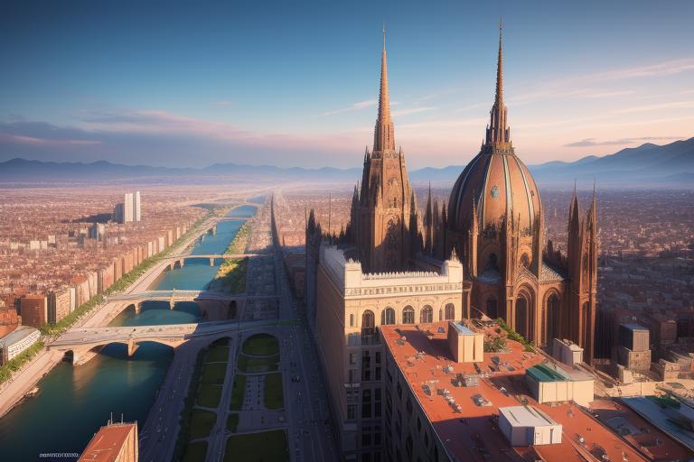 leading the way through a complex cityscape.