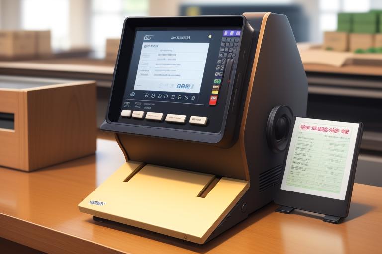 Traditional cash register at a retail store