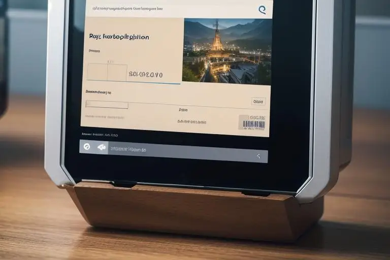 A business owner tracking transactions through a digital platform