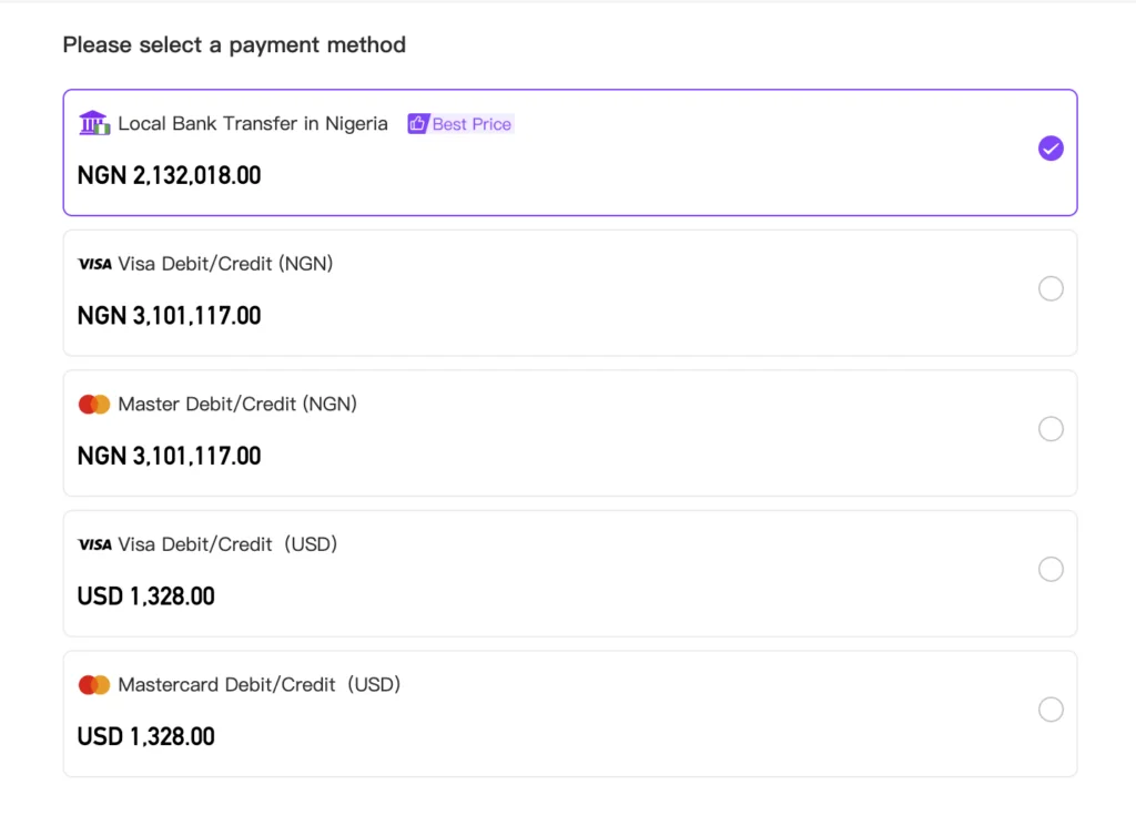 wooshpay negeria payment methods