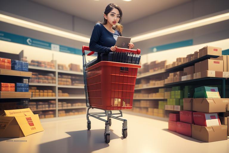 Graphical representation of booming e-commerce growth
